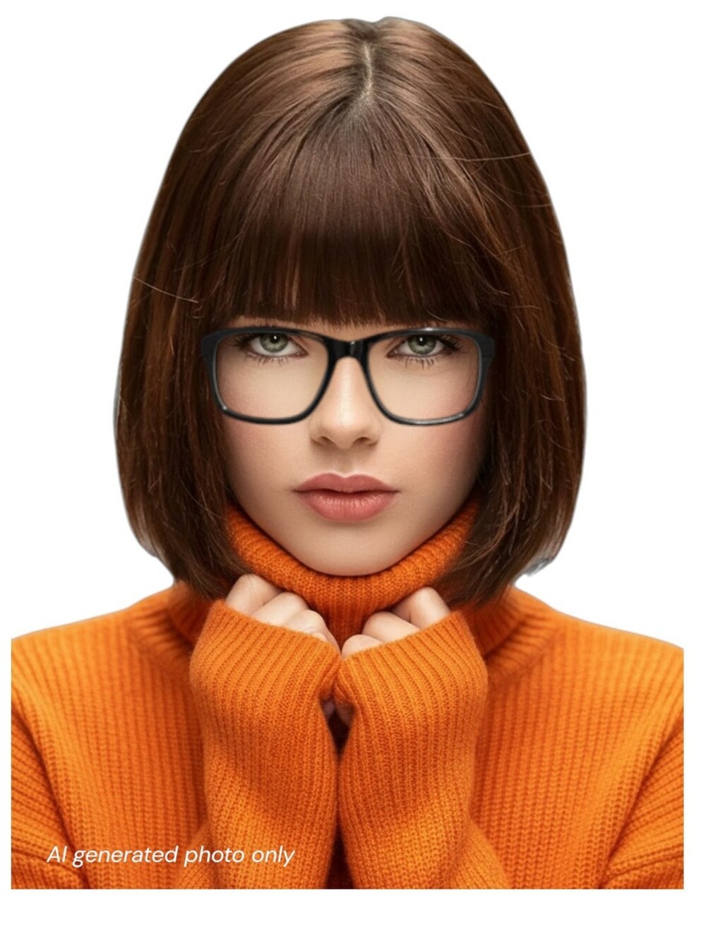 Velma Scooby Doo Inspired Wig and Glasses